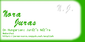 nora juras business card